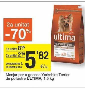 BonpreuEsclat Menjar per a gossos yorkshire terrier de pollastre ultima oferta