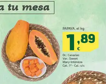 HiperDino Papaya oferta