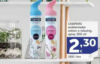 HiperDino Campero ambientador cotton o relaxing oferta