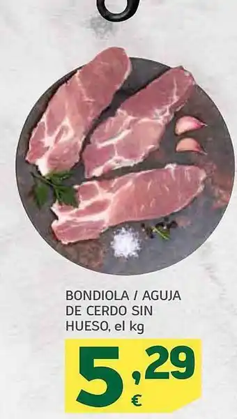 HiperDino Bondiola o aguja de cerdo sin hueso oferta