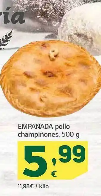 HiperDino Empanada pollo champiñones oferta