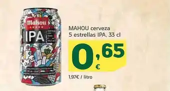HiperDino Mahou cerveza 5 estrellas ipa oferta