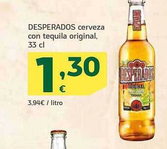 HiperDino Desperados cerveza con tequila original oferta