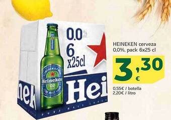 HiperDino Heineken cerveza oferta
