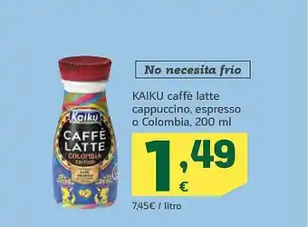 HiperDino Kaiku caffè latte cappuccino, espresso o colombia oferta