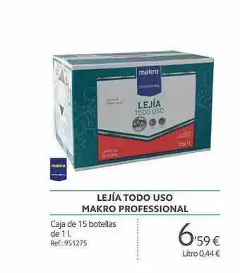 Makro Lejía todo uso makro professional oferta