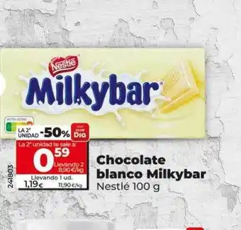 Dia Chocolate blanco milkybar nestlé oferta