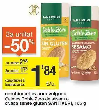 BonpreuEsclat Galetes doble zero de sèsam o civada sense gluten santiveri oferta