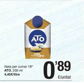 SPAR Fragadis Ato Nata Per Cuinar 18° 200ml oferta