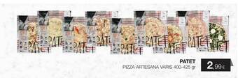 Plusfresc Patet Pizza Artesana Varis 400-425gr oferta