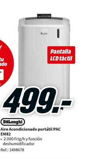 MediaMarkt Delonghi Air Acondicionador Portátil Pac Em82 oferta