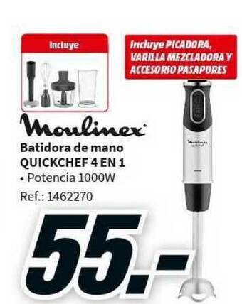 MediaMarkt Moulinex Batidora De Mano Quickchef 4 En 1 oferta