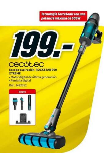 MediaMarkt Cecotec Escoba Aspiración Rockstar 900 Xtreme oferta