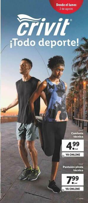 Lidl Crivit Camiseta Técnica Crivit Pantalón Pirata Técnico oferta