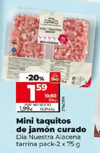 Dia Mini Tarquitos De Jamón Curado oferta