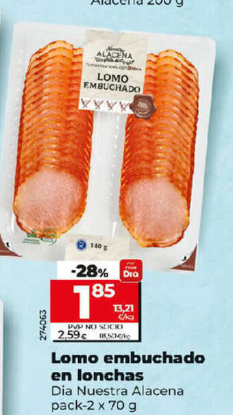 Dia Lomo Embuchado En Lonchas oferta
