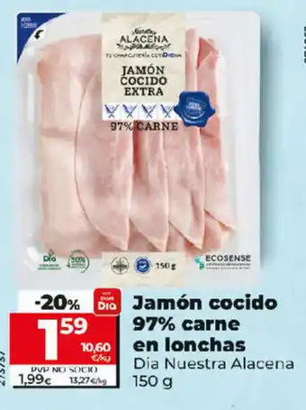 Dia Jamón Crudo 97% Carne en Lonchas oferta
