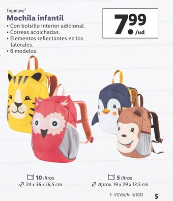 Lidl Mochila Infantil oferta
