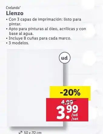 Lidl Lienzo oferta
