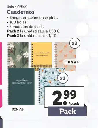 Lidl Cuadernos oferta
