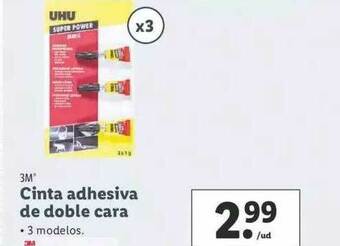 Lidl 3m Cinta Adhesiva De Doble Cara oferta