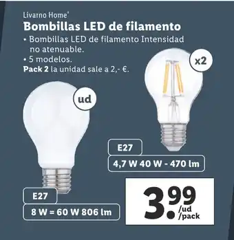 Lidl Bombillas LED De Filamento oferta