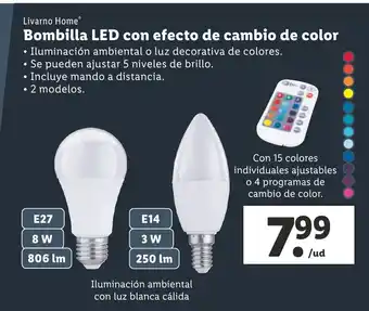 Lidl Bombilla LED Con Efecto De Cambio DE Color oferta