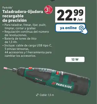Lidl Taladrado-Lijadora Recargable De Precisión oferta