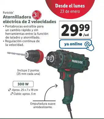 Lidl Atornilladora Eléctrica de 2 Velocidades oferta