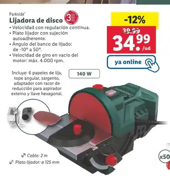 Lidl Lijadora De Disco oferta