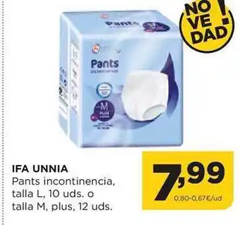Alimerka Ifa unnia pants incontinencia oferta