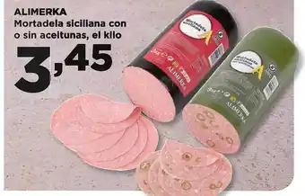 Alimerka Alimerka mortadela siciliana con o sin aceltunas oferta