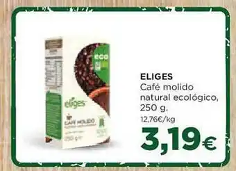 Alimerka Eliges café molido natural ecológico oferta