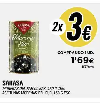 BM Supermercados Sarasa aceitunas morenas del sur oferta