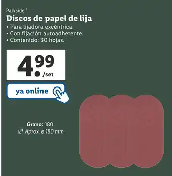 Lidl Discos De Papel de Lija oferta