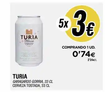 BM Supermercados Turia cerveza tostada oferta