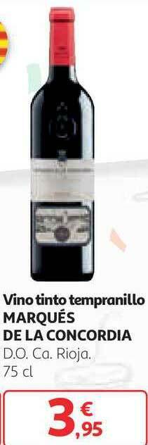 Alcampo Vino Tinto Tempranillo Marqués De La Concordia 75cl oferta