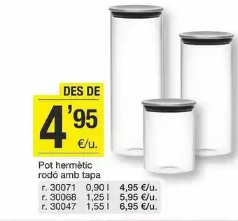 BonpreuEsclat Pot hermètic rodó amb tapa oferta