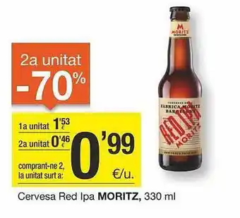 BonpreuEsclat 2a unitat -70% cervesa red ipa moritz oferta
