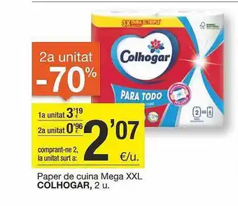 BonpreuEsclat 2a unitat -70% paper de cuina mega xxl colhogar oferta