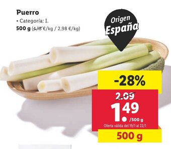 Lidl Puerro oferta