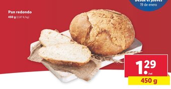 Lidl Pan Redondo oferta