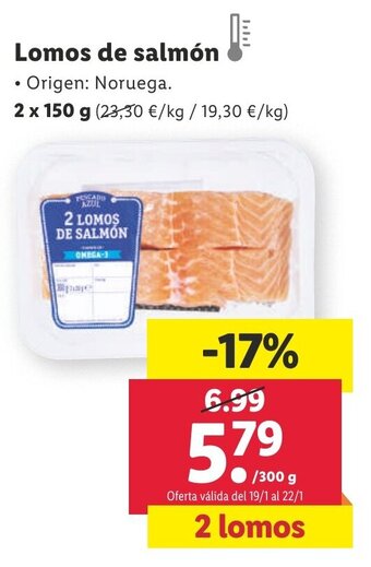 Lidl Lomos de Salmón oferta