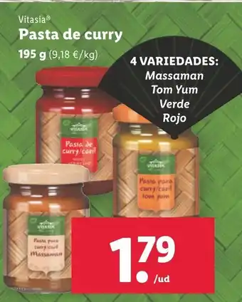 Lidl Pasta De Curry oferta