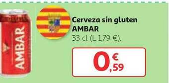 Alcampo Cerveza Sin Gluten Ambar 33cl oferta