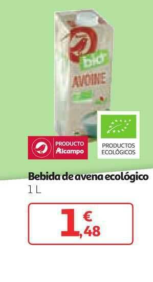 Alcampo Bebida De Avena Ecológico 1L oferta