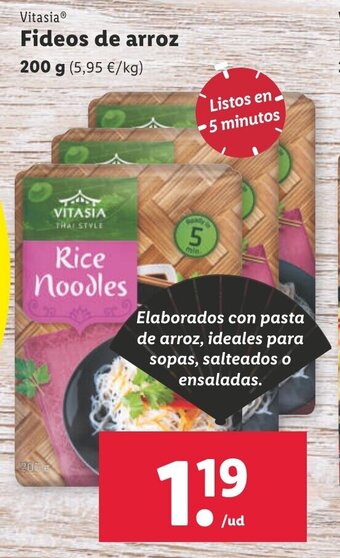 Lidl Fideos De Arroz oferta
