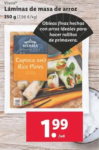 Lidl Láminas de Masa De Arroz oferta