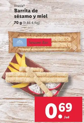 Lidl Barrita de Sésamo Y Miel oferta