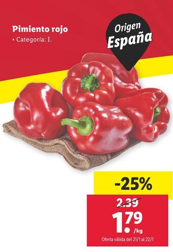 Lidl Pimiento Rojo oferta